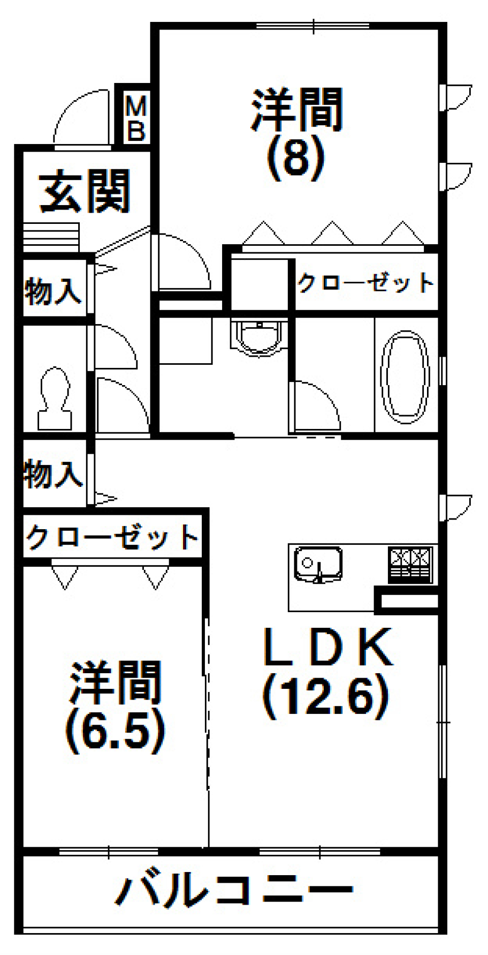 アルミュール　501号室の間取り図