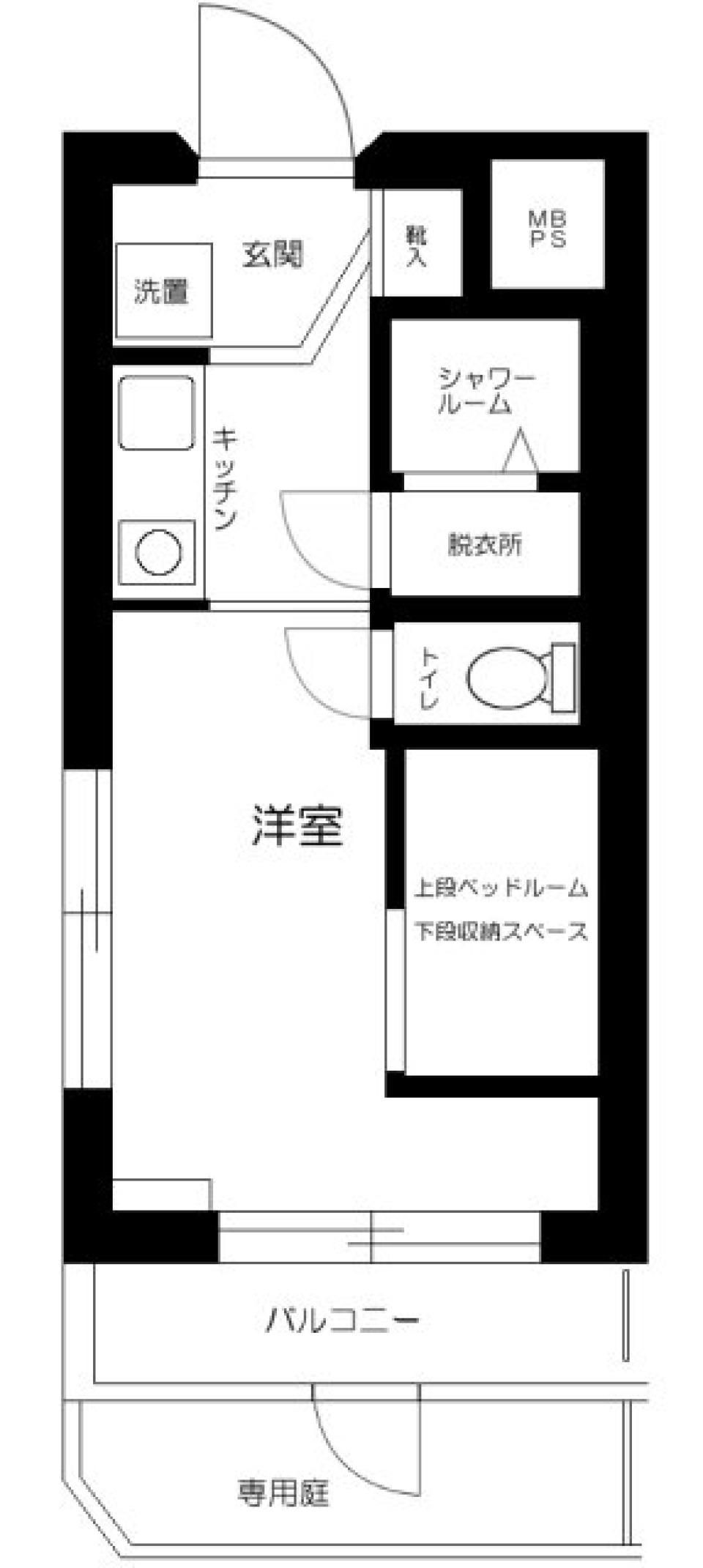 モナークマンション代々木上原　１０９号室の間取り図