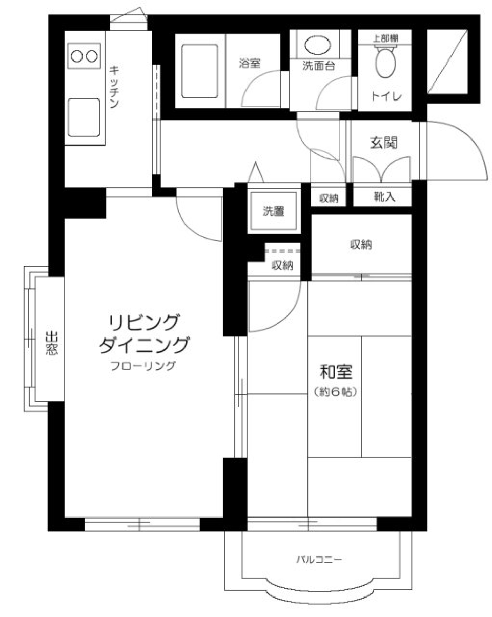 昭和感をちょっと感じるお部屋の間取り図