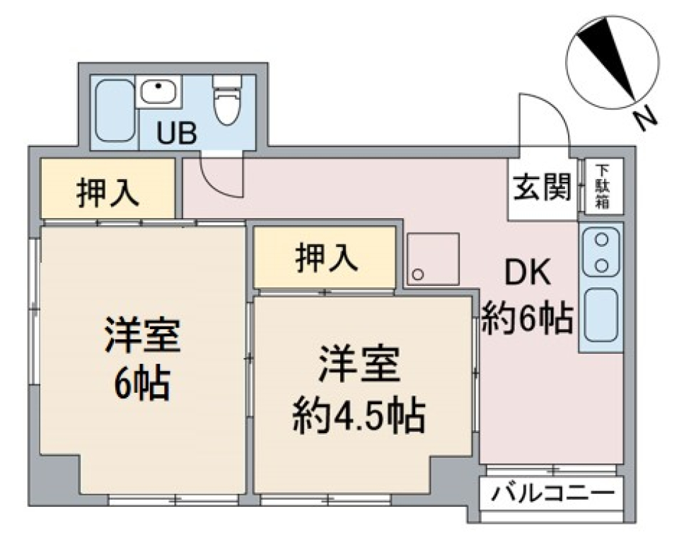 塩島ビル　401号室の間取り図
