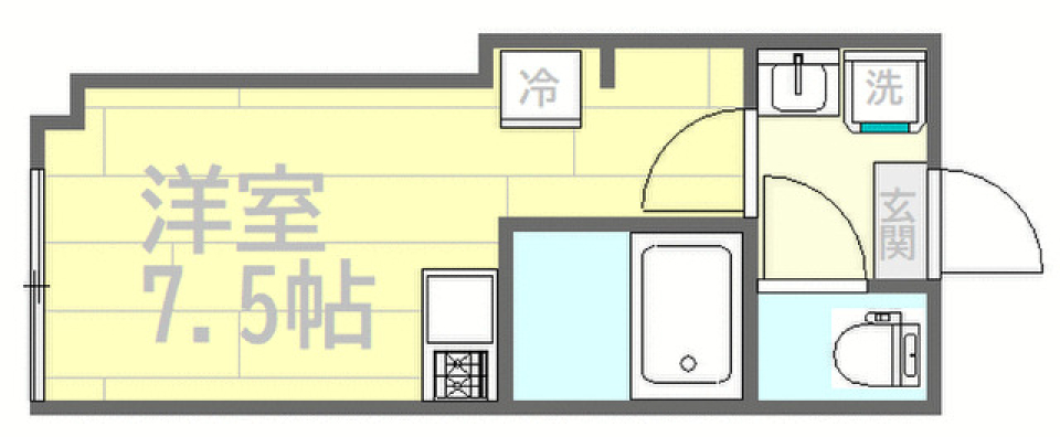 ホワイトカラーの斑模様で差をつけるの間取り図