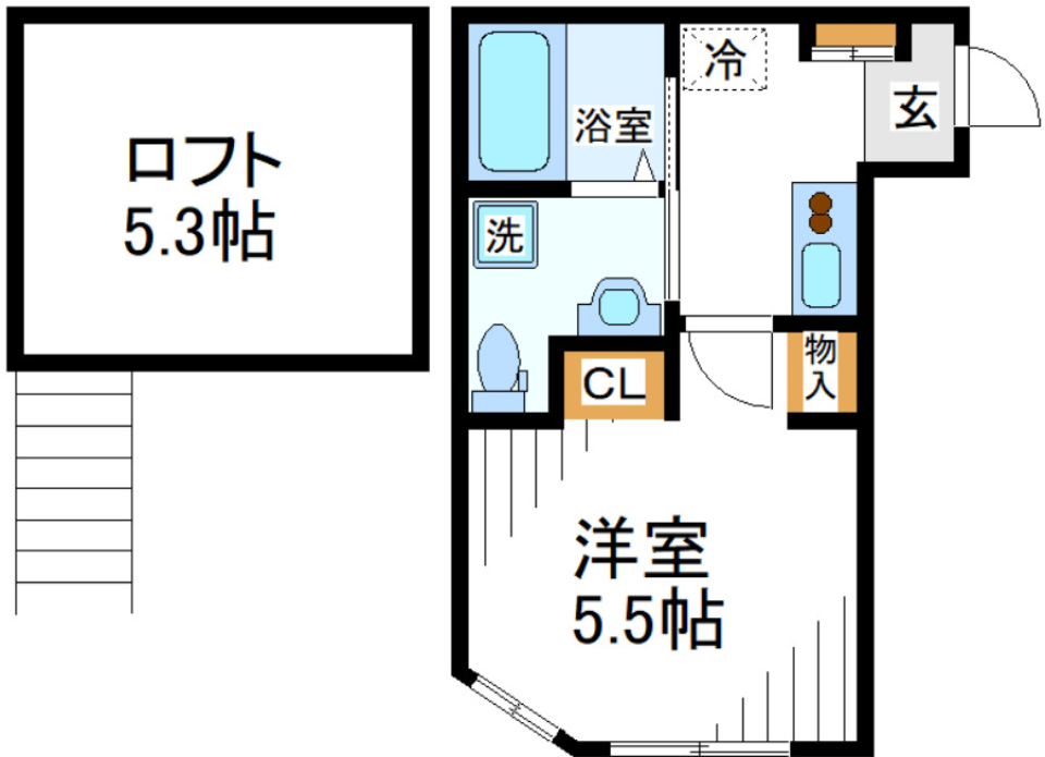 セントラルヒルズ横浜山手　204号室［新築］の間取り図