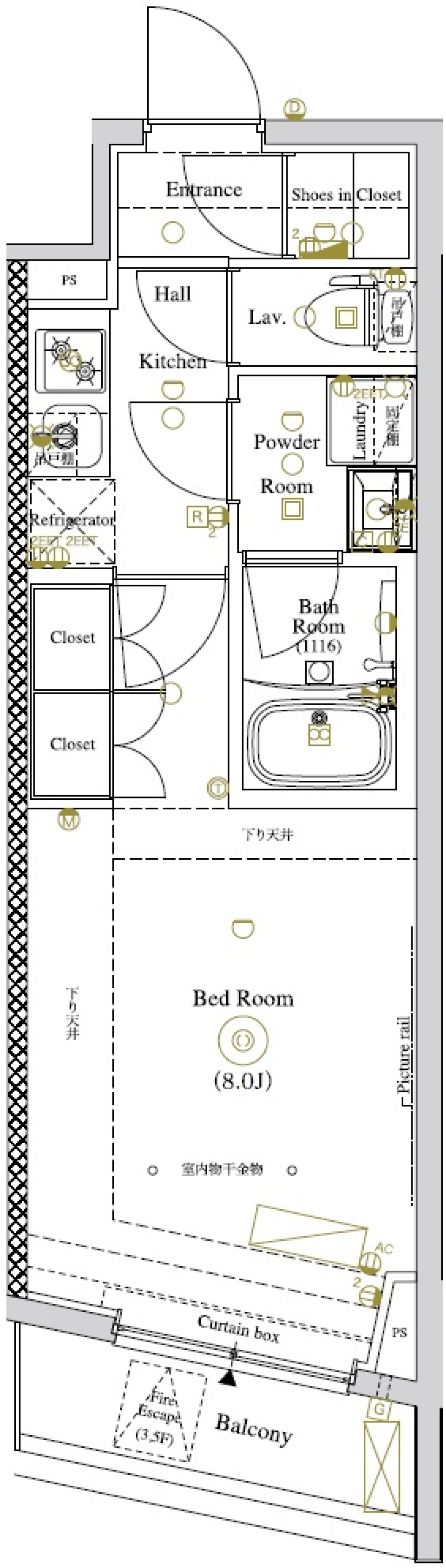 ARKMARK東向島AZ　202号室［ペット可］の間取り図