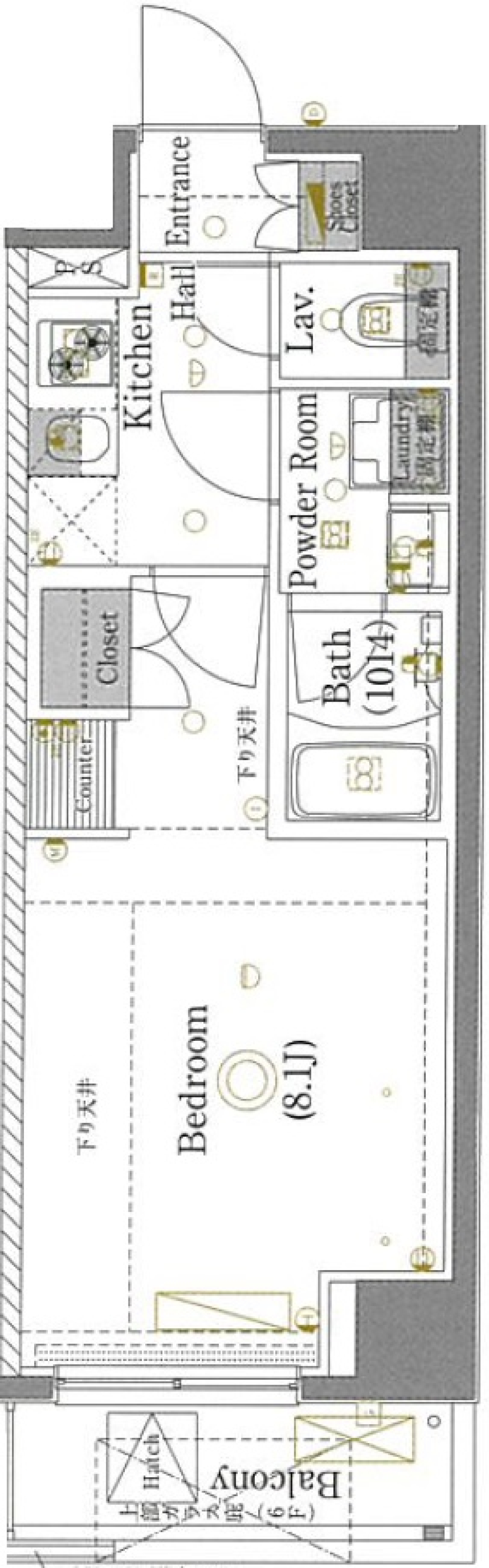 AZEST堀切菖蒲園　601号室［ペット可］の間取り図