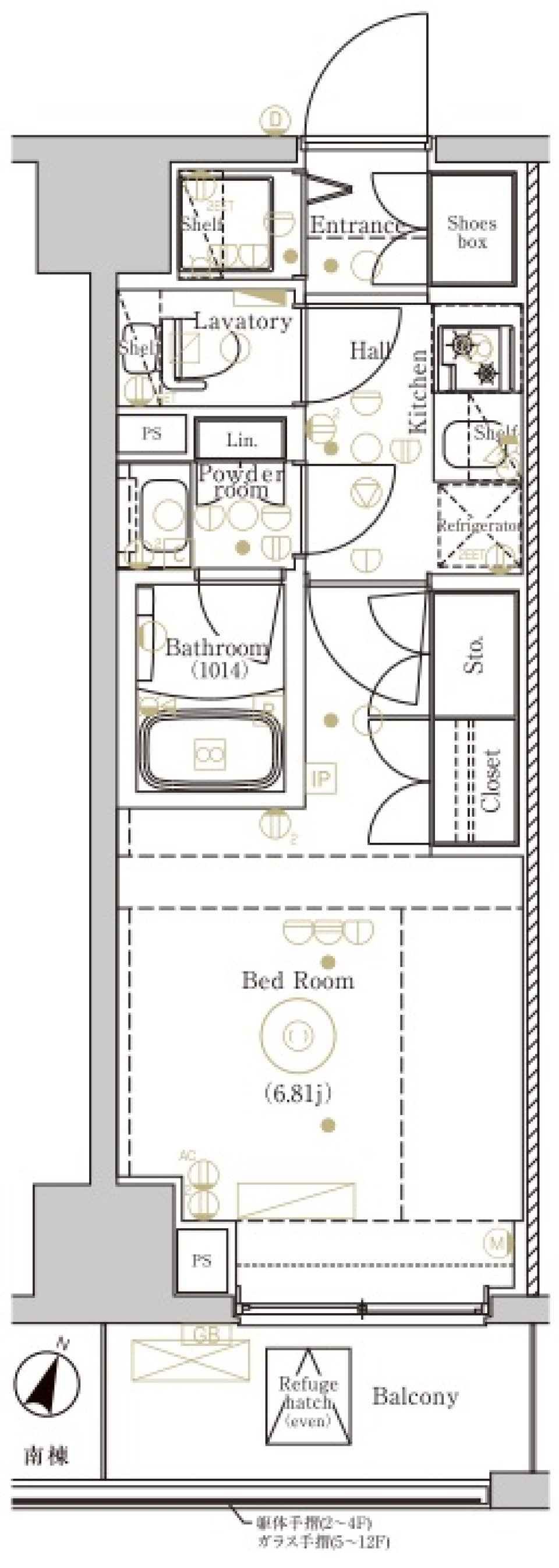 DIPS金町レジデンス　1211号室［ペット可］の間取り図