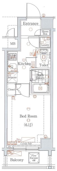 １Ｋの間取りです。