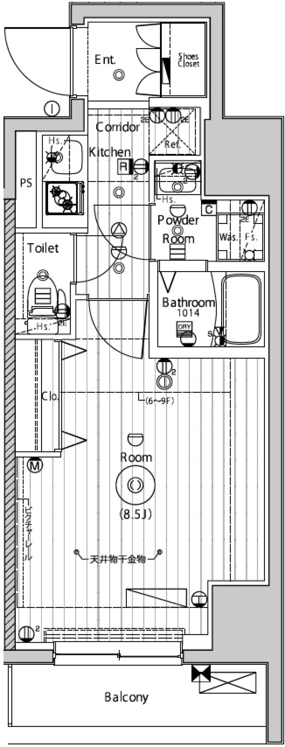 ユリカロゼ東向島　904号室［ペット可］の間取り図