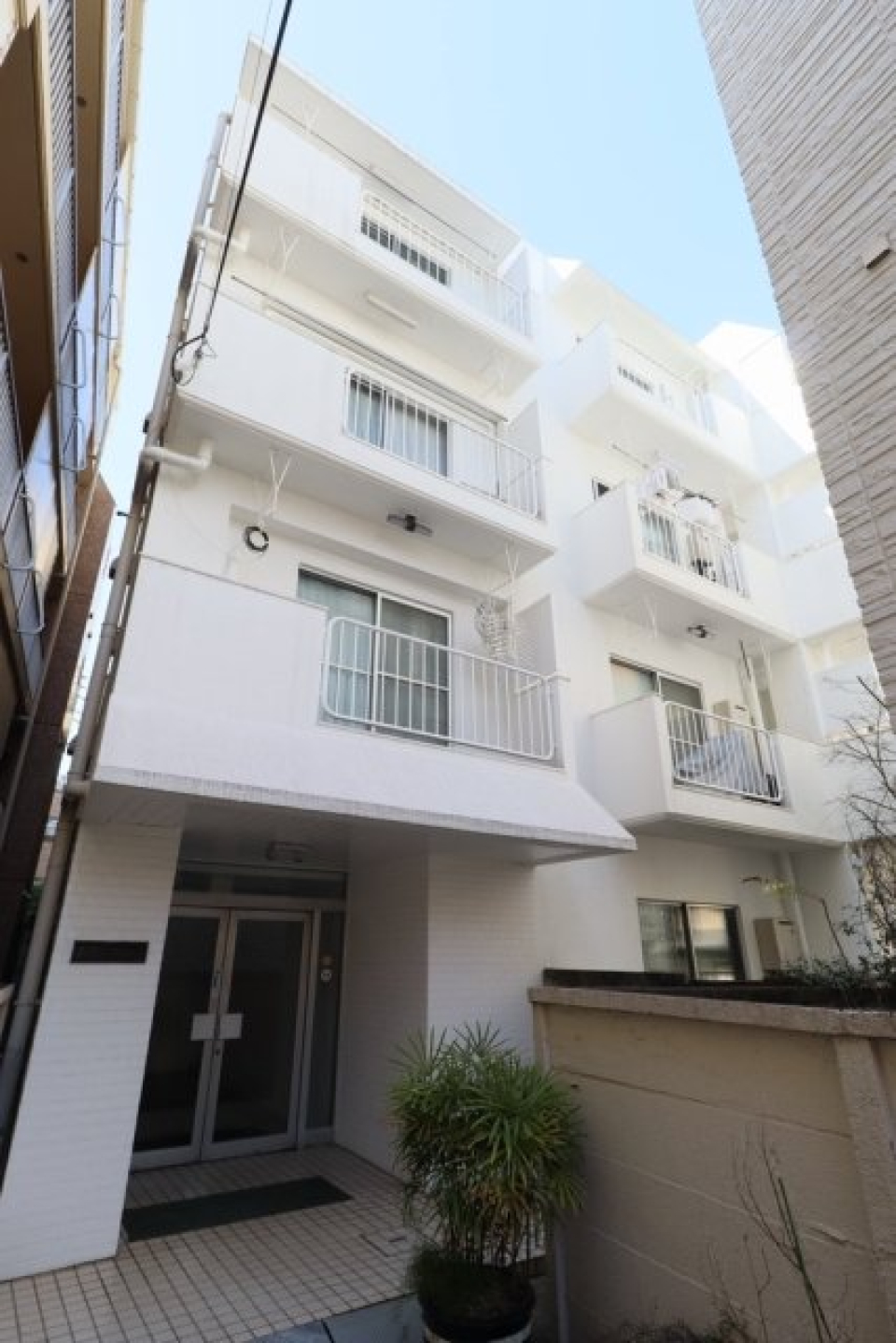 真っ白で清潔感のある外観