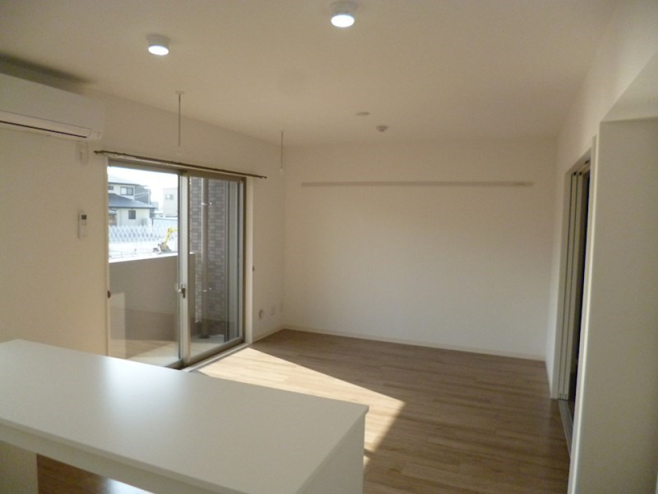 LDKのキッチンからのお部屋の眺め