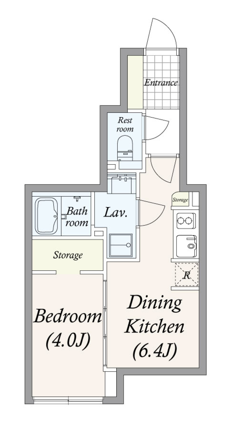 コンクリ素材をそのままに［新築］の間取り図