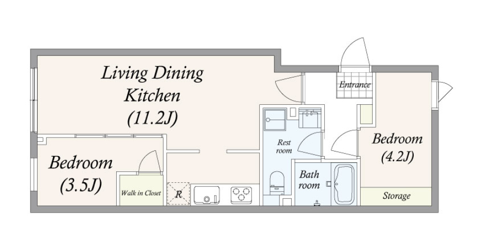 ＧＲＡＮ ＰＡＳＥＯ石神井公園　105号室　[新築]の間取り図