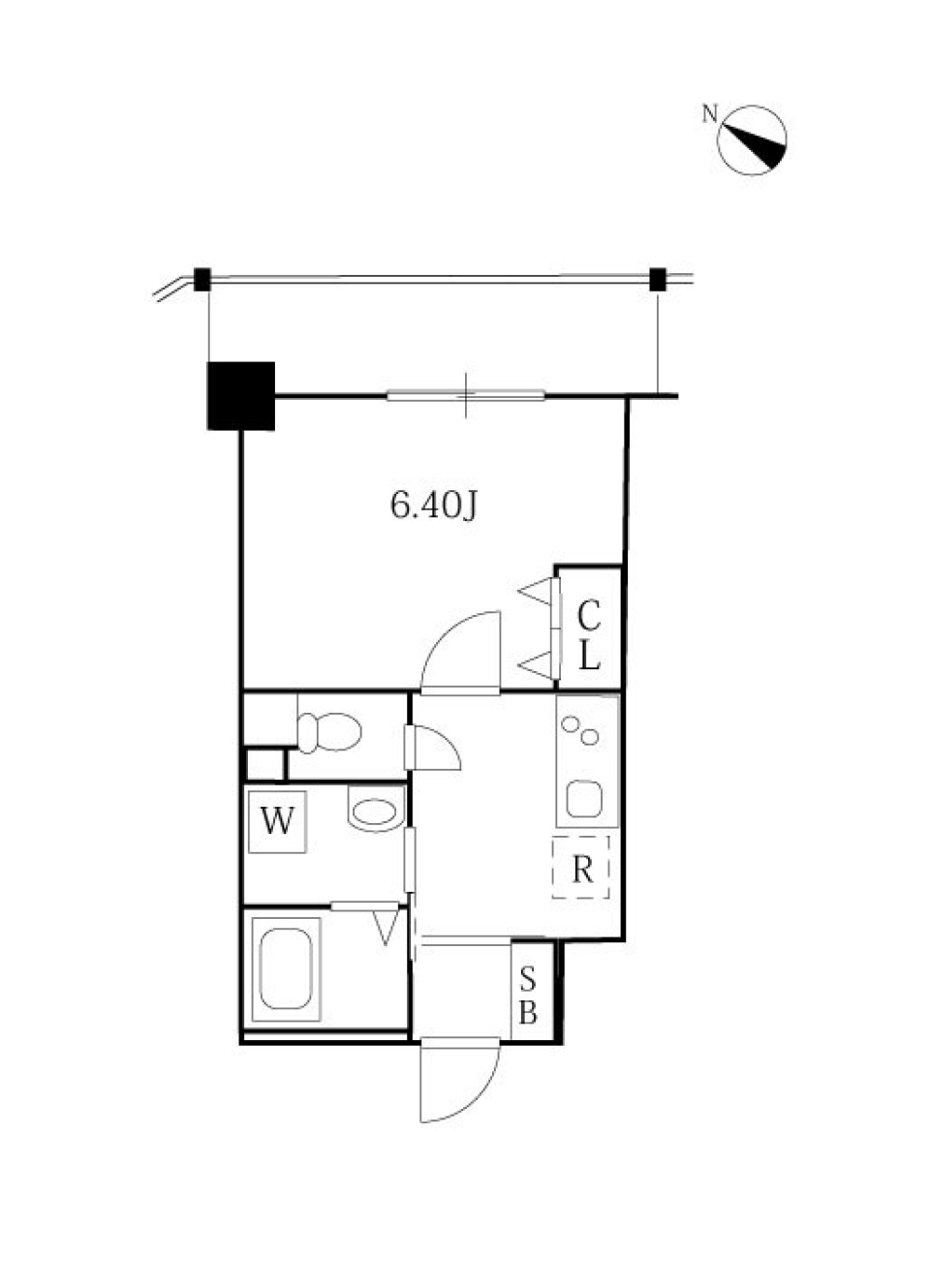 世田谷の1Kで新生活の間取り図