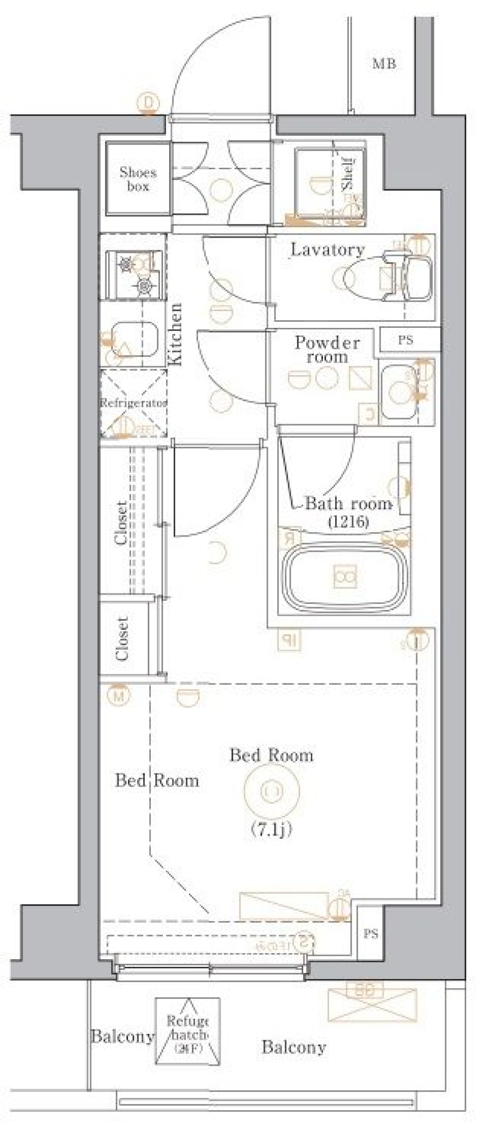 2種類の収納を使いこなして収納マスターになろう！　[ペット可]の間取り図