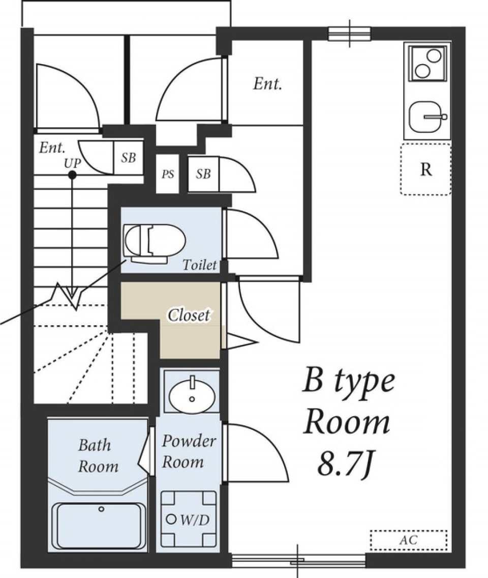 荒川のほとりでシンプルに住まうの間取り図