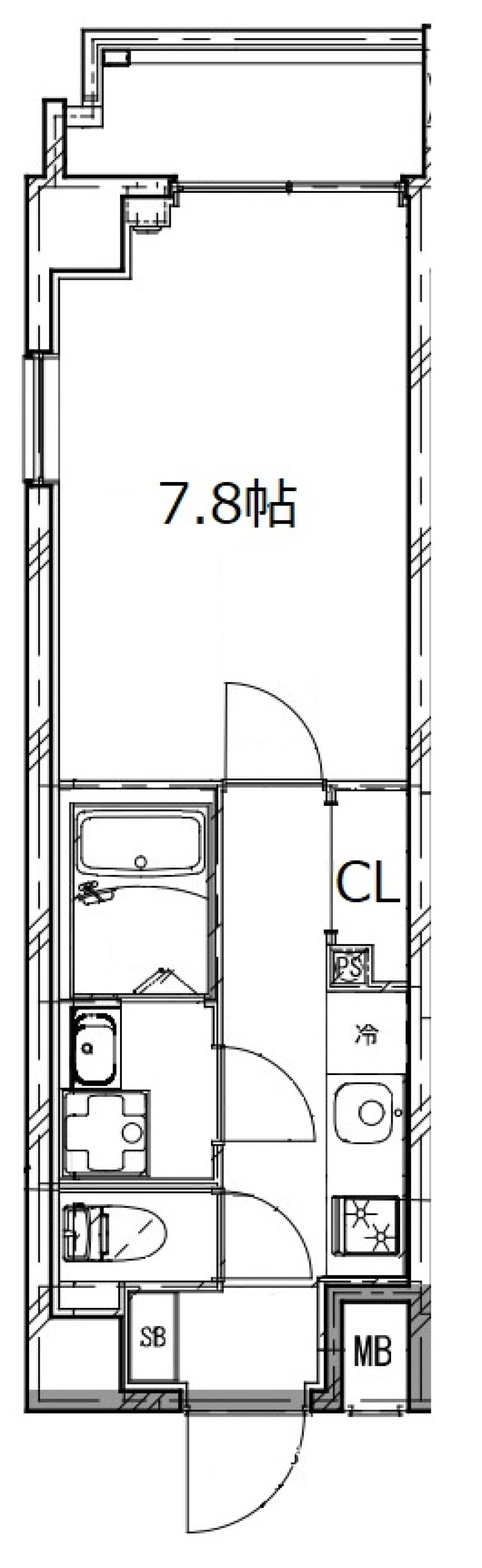 小型犬・猫と過ごせる1K　[ペット可]の間取り図