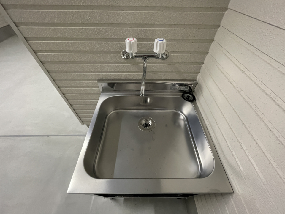 手洗い場つきなので手が汚れても安心