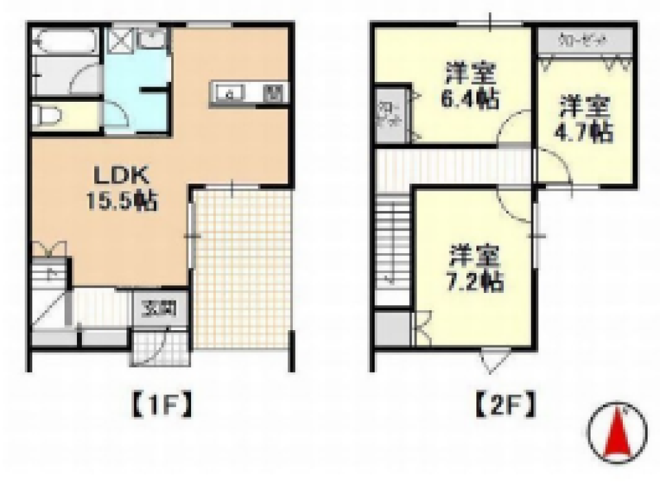 ［新築］ファミリーで湖畔暮らしの間取り図