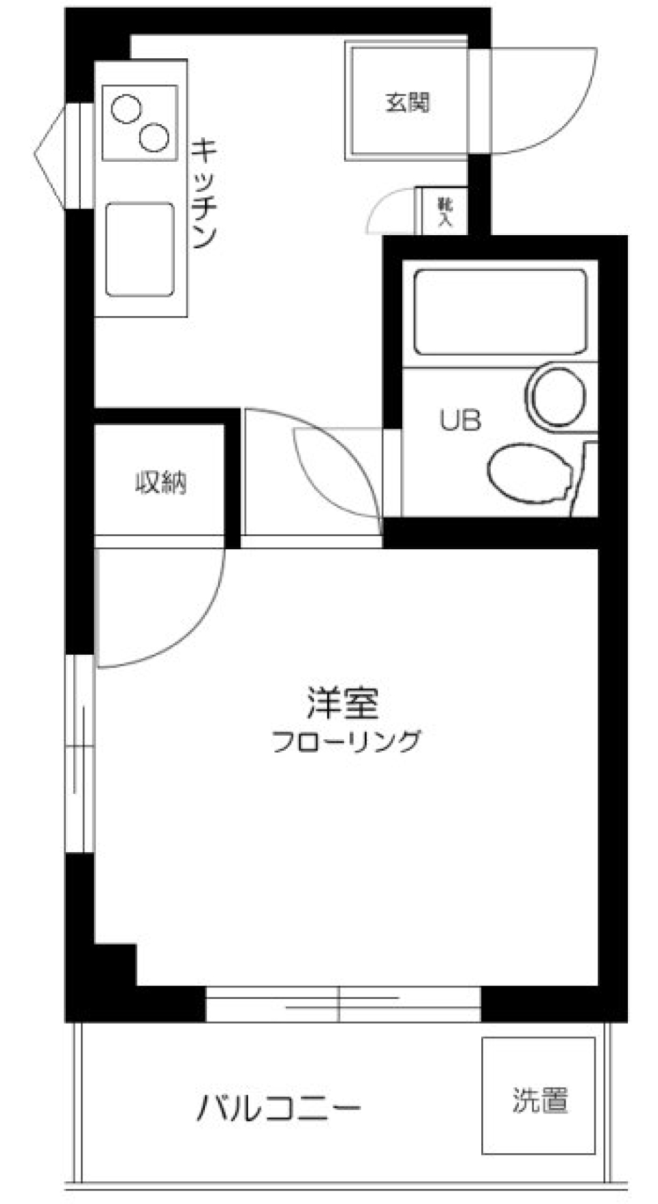 自然光を感じるひだまりのキッチンの間取り図