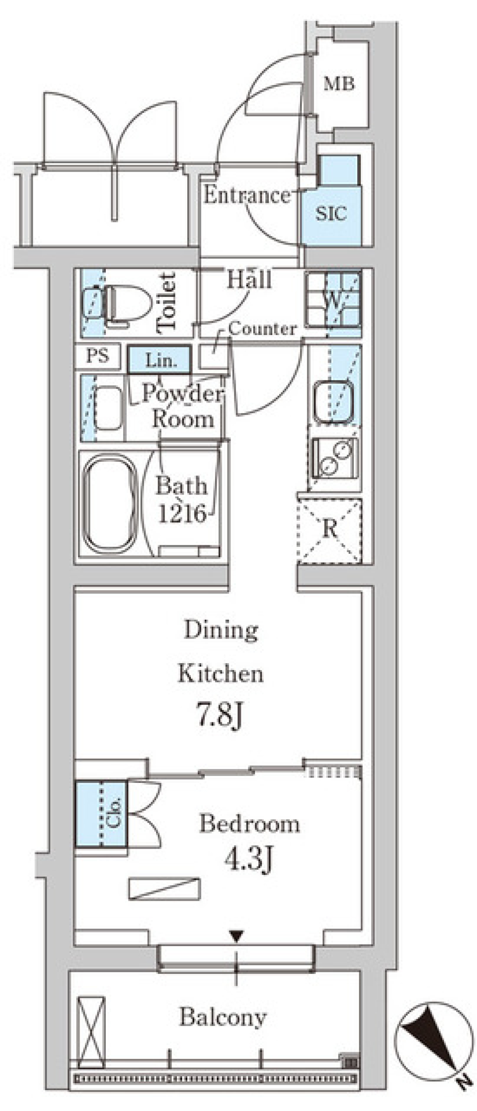 雨上がりの匂いと目覚めのコーヒー　[ペット可]の間取り図