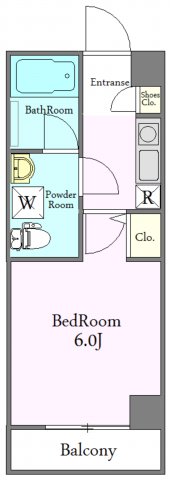 1Kの間取りです