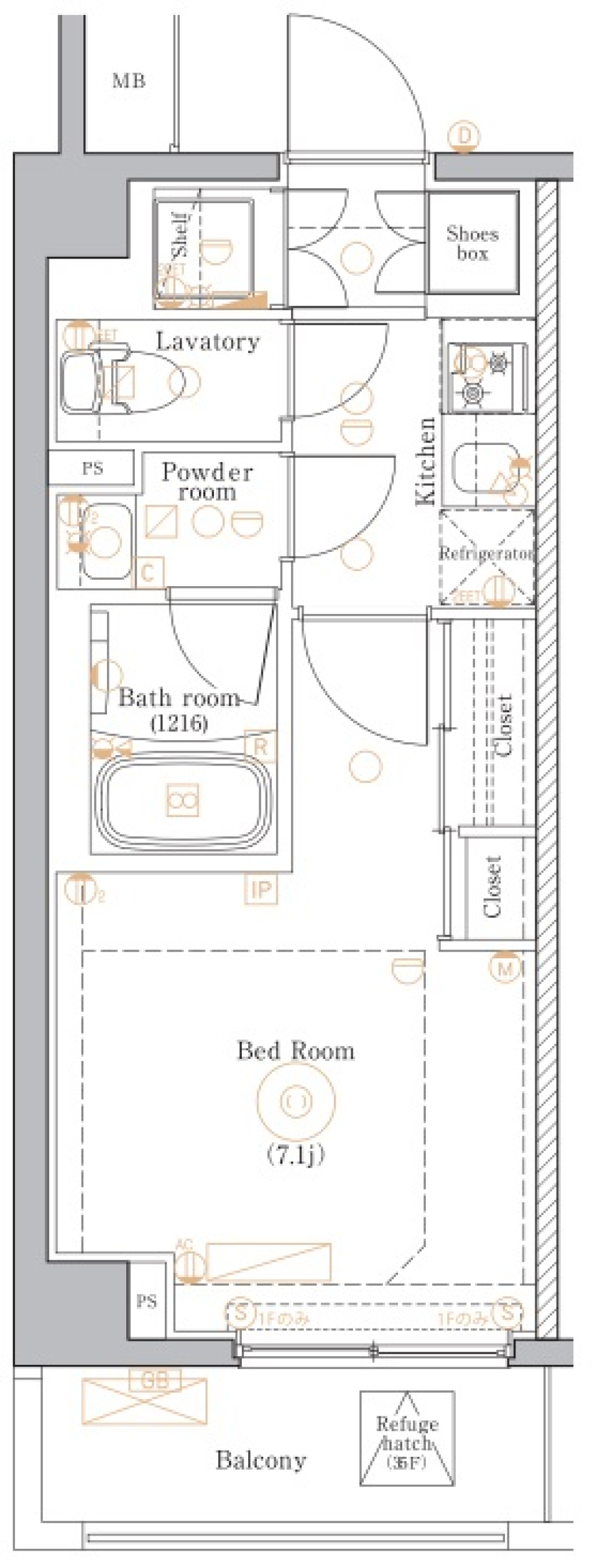DIPS南六郷2　401号室［ペット可］の間取り図