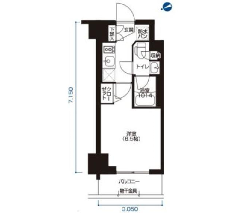 シンプルなお部屋に住まうの間取り図