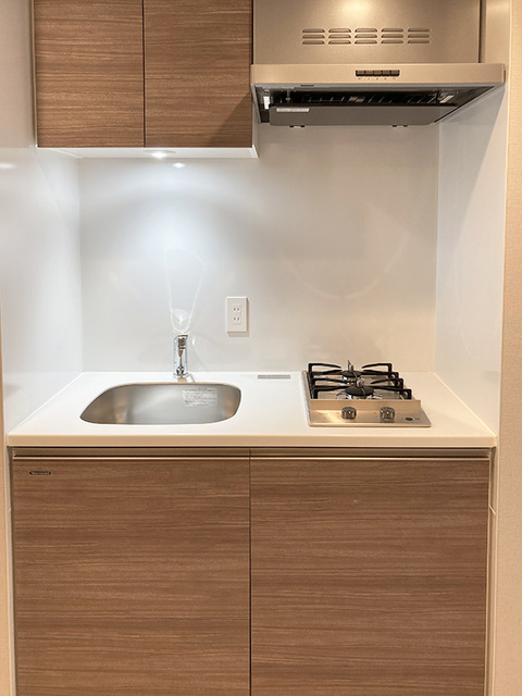 ２口のガスコンロのキッチン。※写真は同タイプ住戸です。