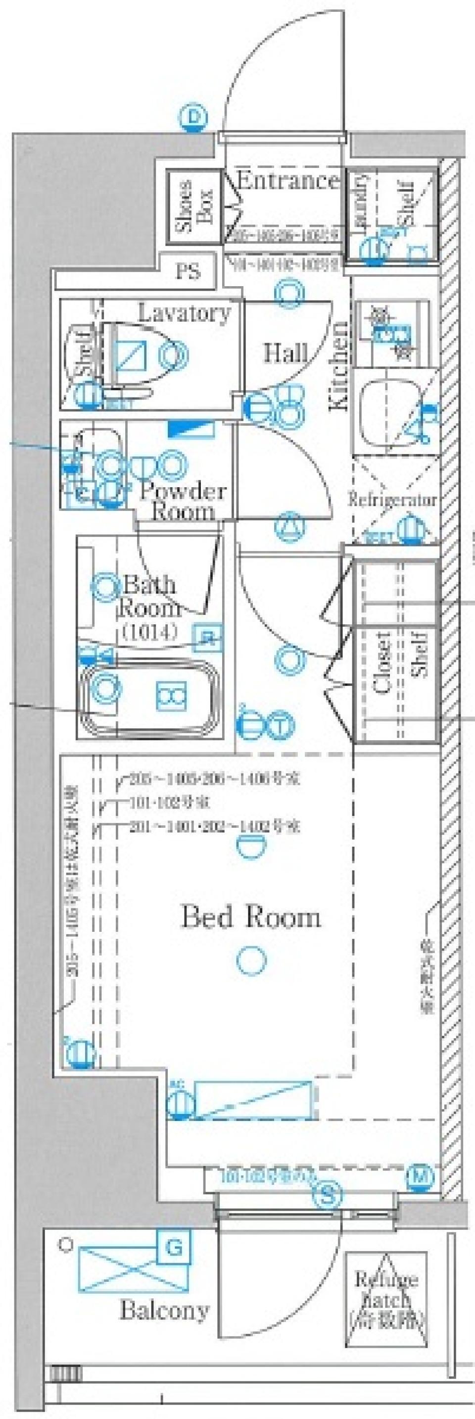 DIPS亀有駅前　201号室の間取り図