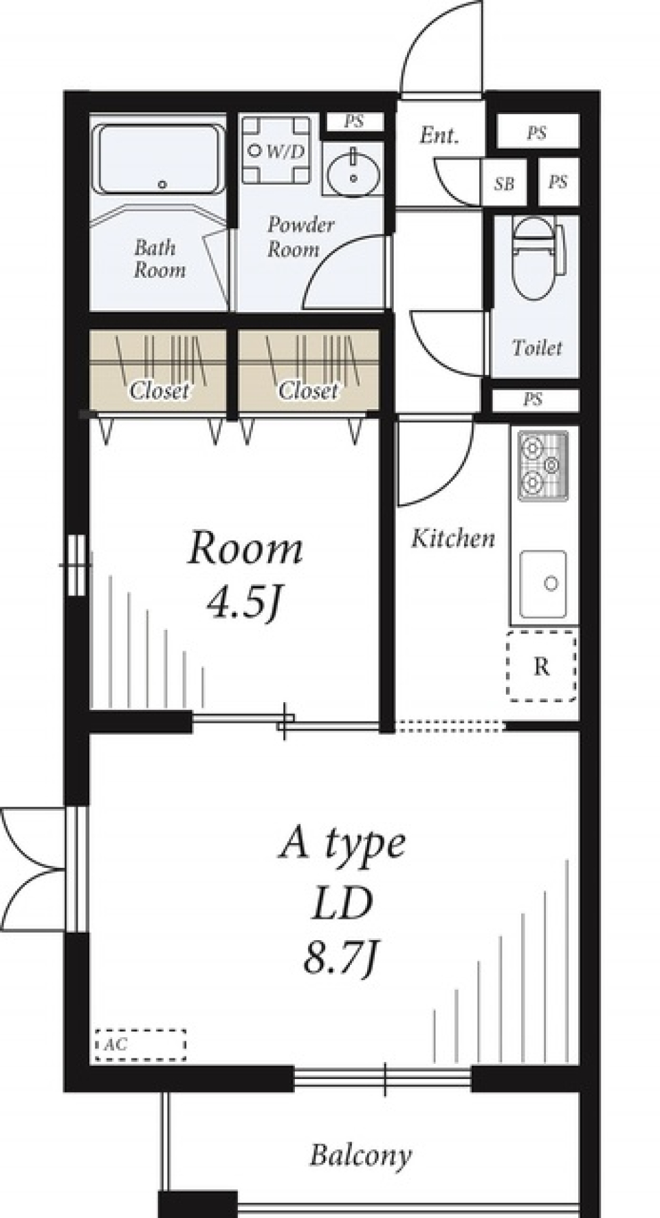 リブリ・プレニチュード　101号室の間取り図