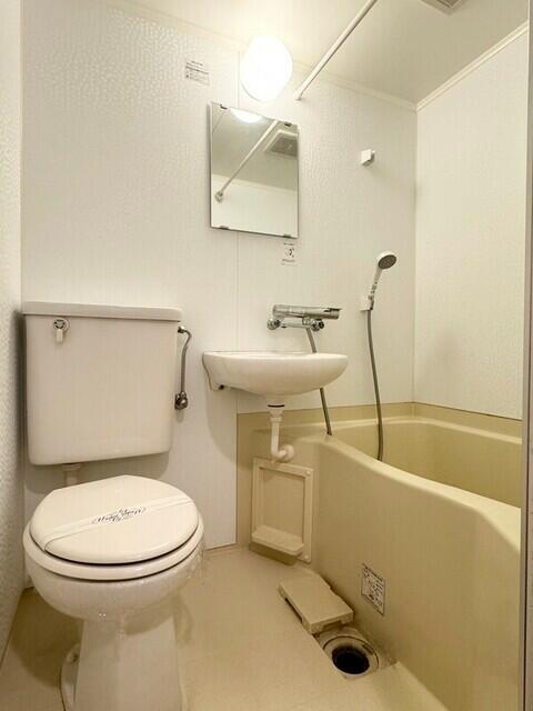 3点ユニットバスです。避けられがちですが、まとめてお掃除できるという点で楽です。