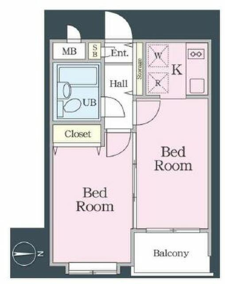 多摩川に向かう足取りと伸びる影の間取り図