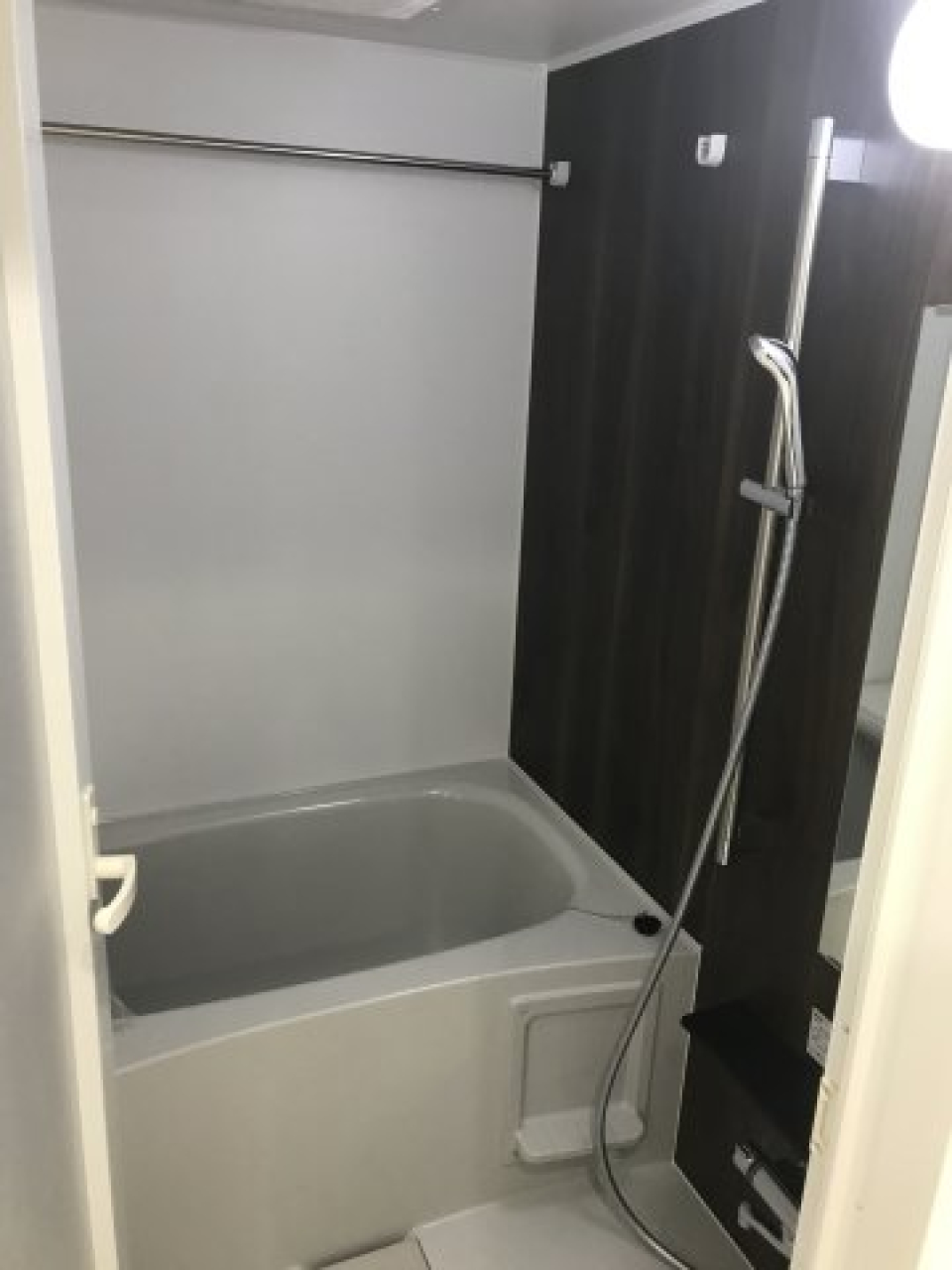 高さ調整が出来るシャワー。これは嬉しいですよね。浴室乾燥機もついています。