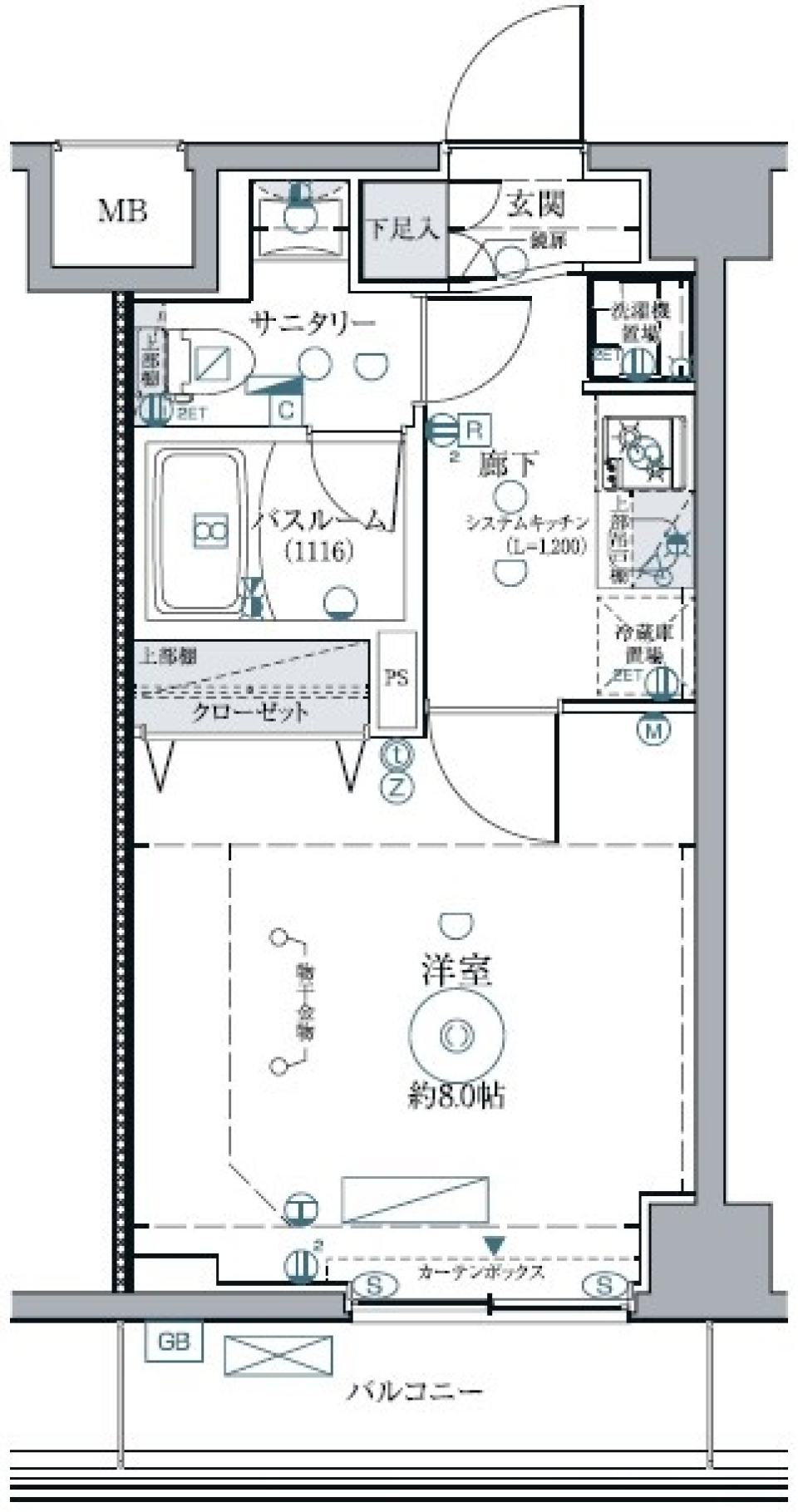 クレヴィスタ西馬込　303号室［ペット可］の間取り図