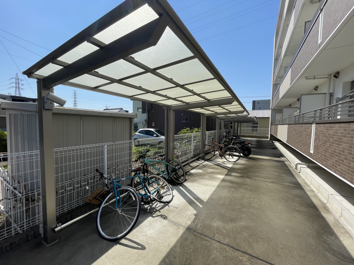 駐輪場もあります。