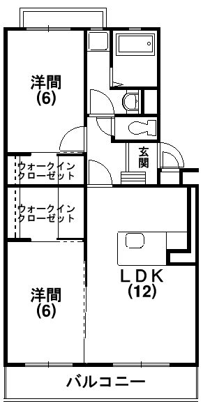 ふたり暮らしにちょうど良さそうな2LDK  