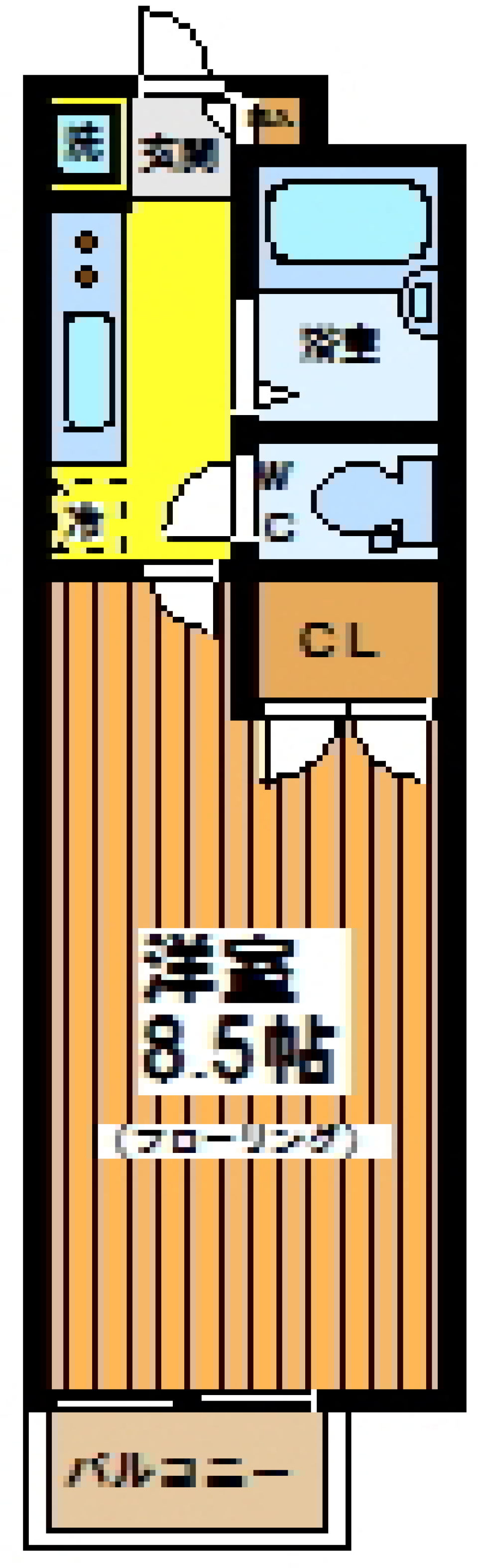 グランドゥールエムワン　202号室の間取り図