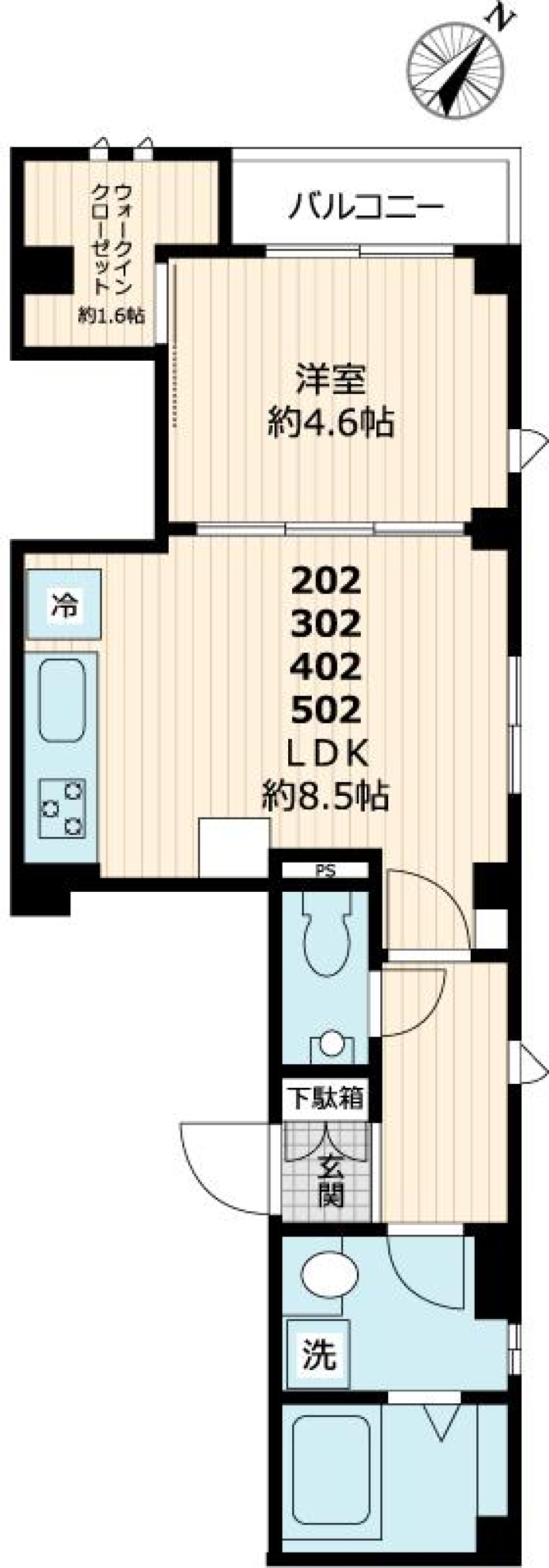 オーブンレンジがある生活の間取り図