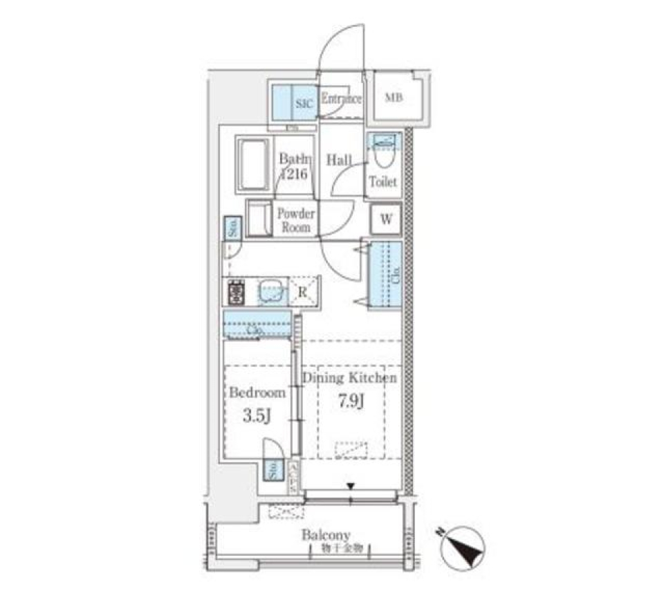 渋谷区でちょうどいい１人暮らしの間取り図