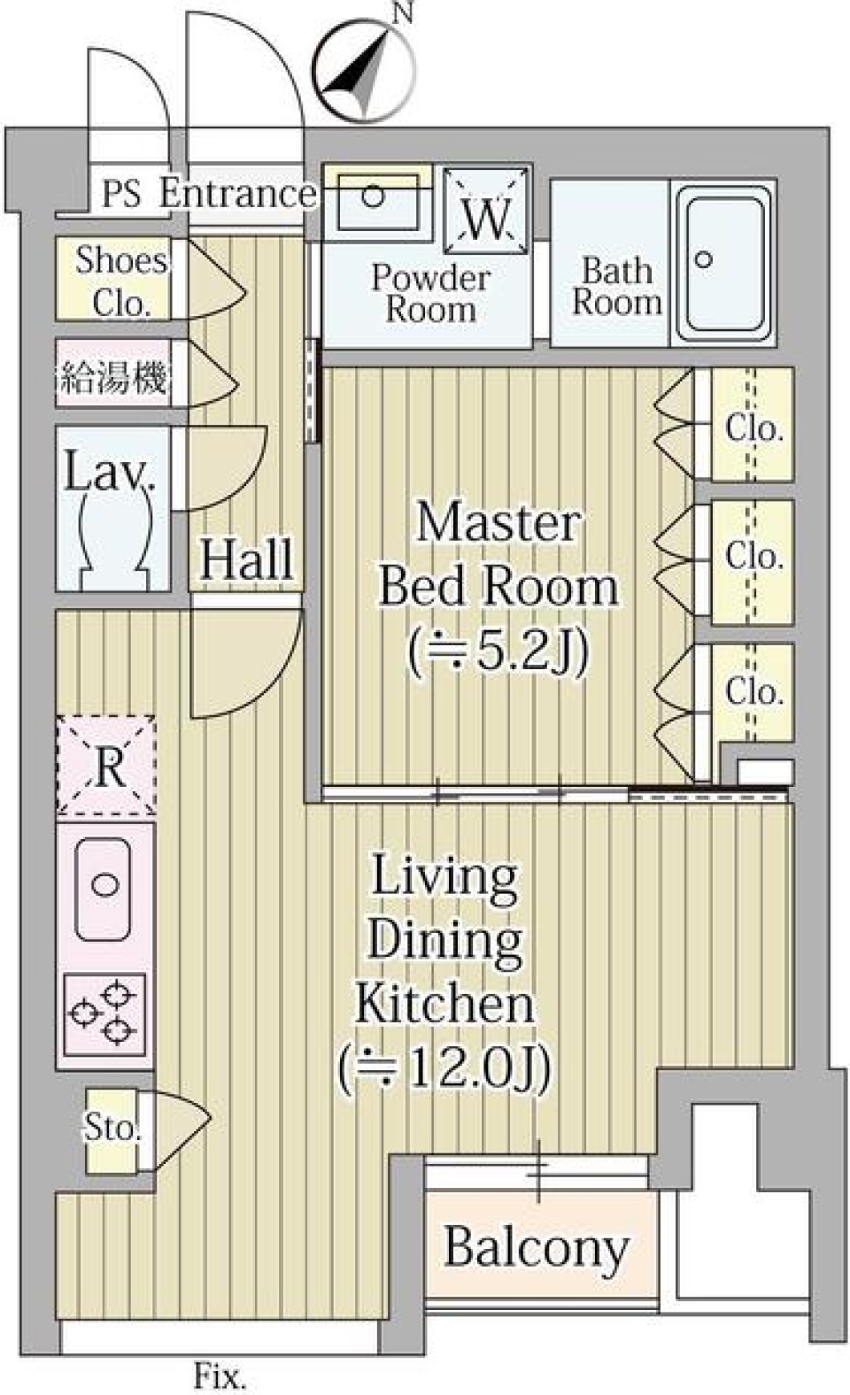 柔らかな光が包む真っ白空間の間取り図