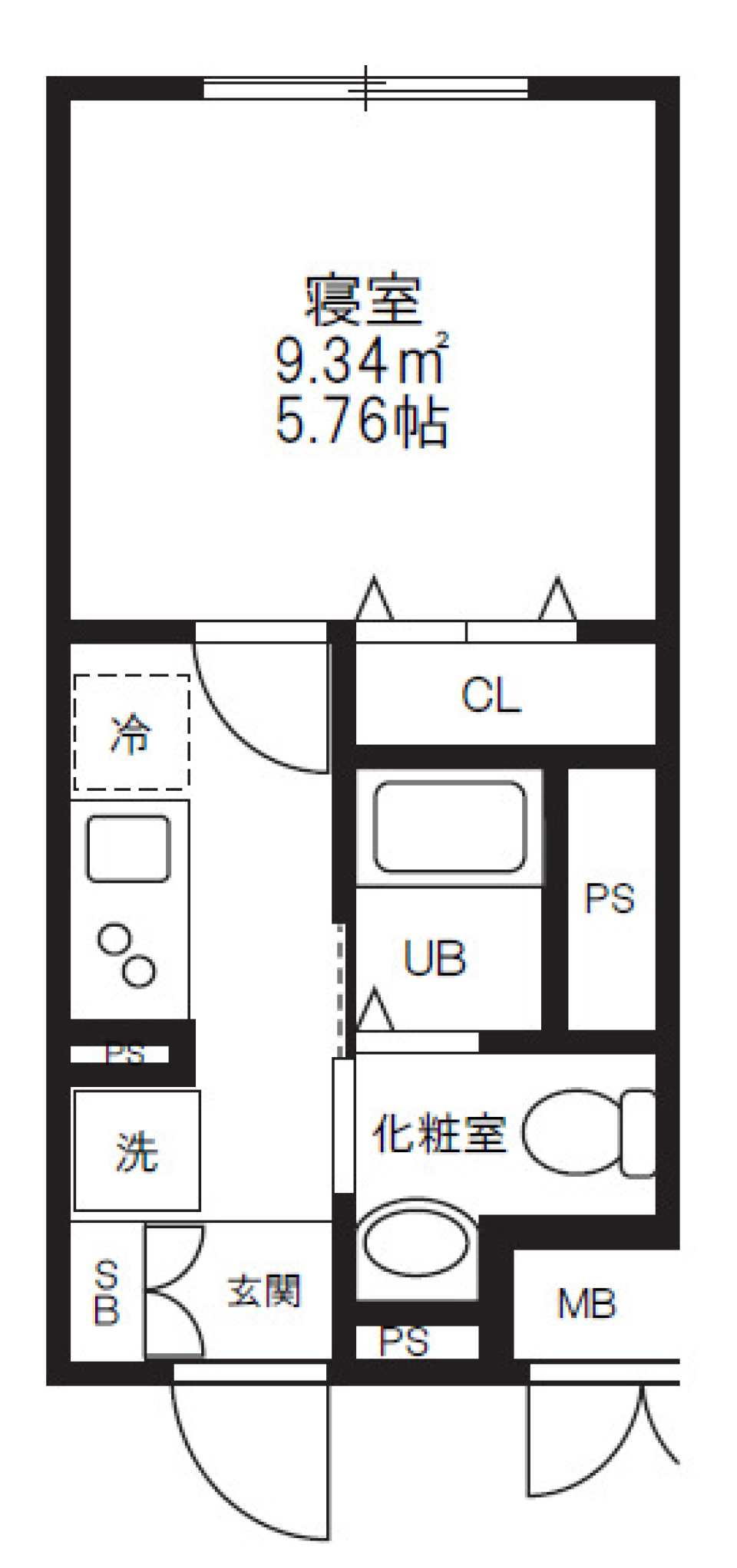 モノトーンと愛犬の温もり［ペット可］の間取り図