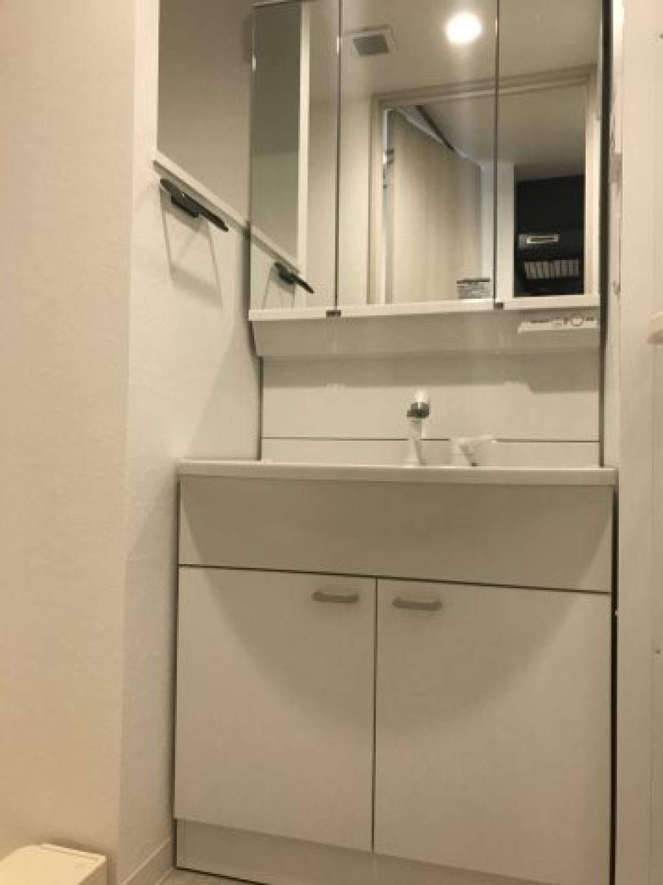 シャワー付きの独立洗面台です。