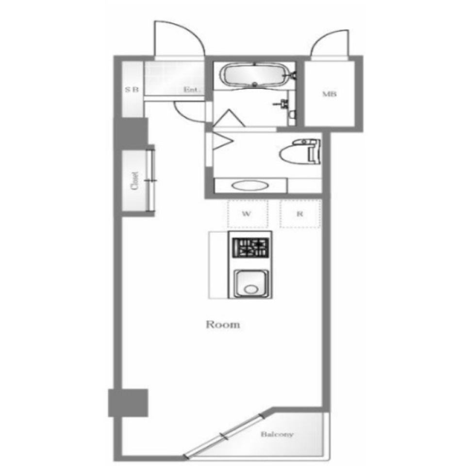 無垢床のウッディライフの間取り図