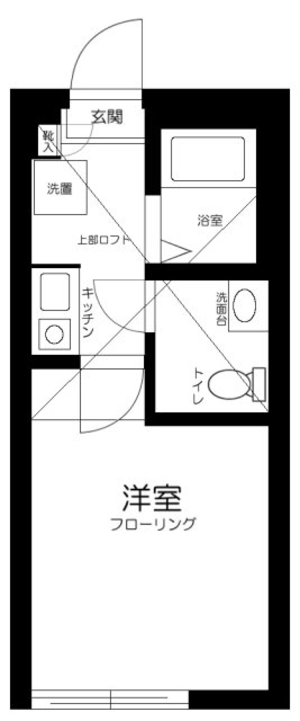 ロイド二子新地　205号室の間取り図