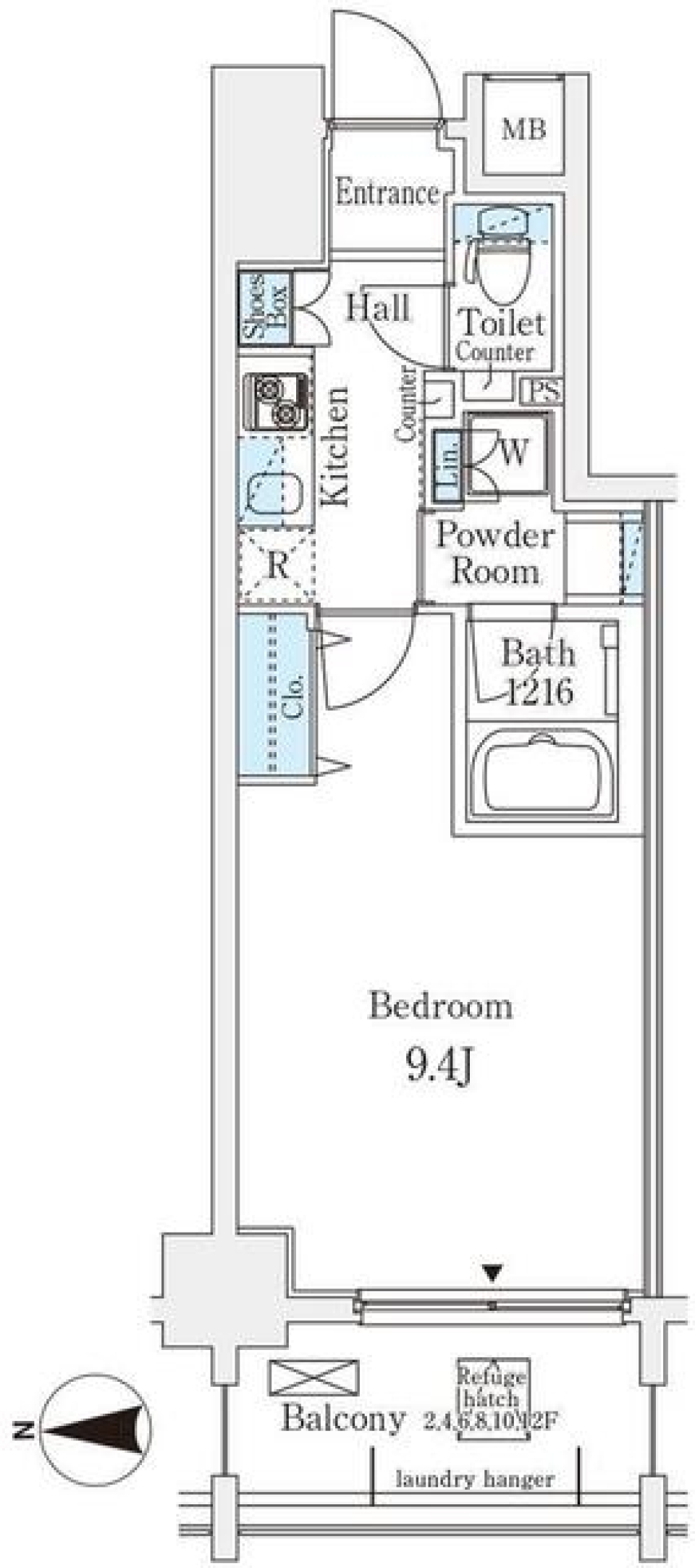 アーバンプレミア秋葉原 　802号7室の間取り図
