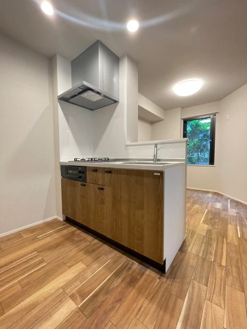 ２口のガスコンロが設置されています。