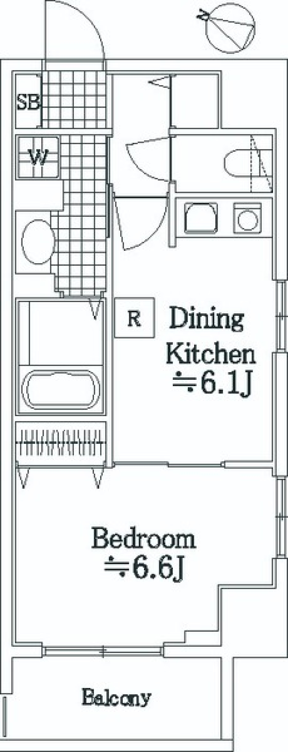 お散歩は川まで行こうかな［ペット可］の間取り図