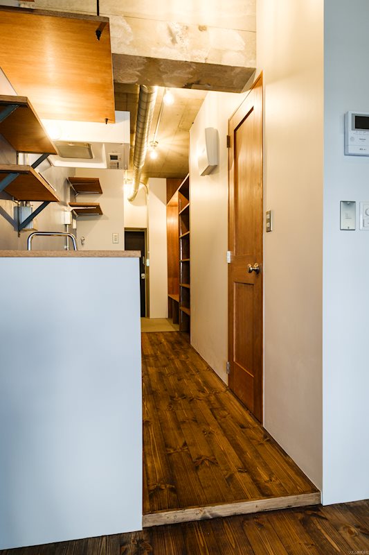 廊下にたくさんのこだわりがあります