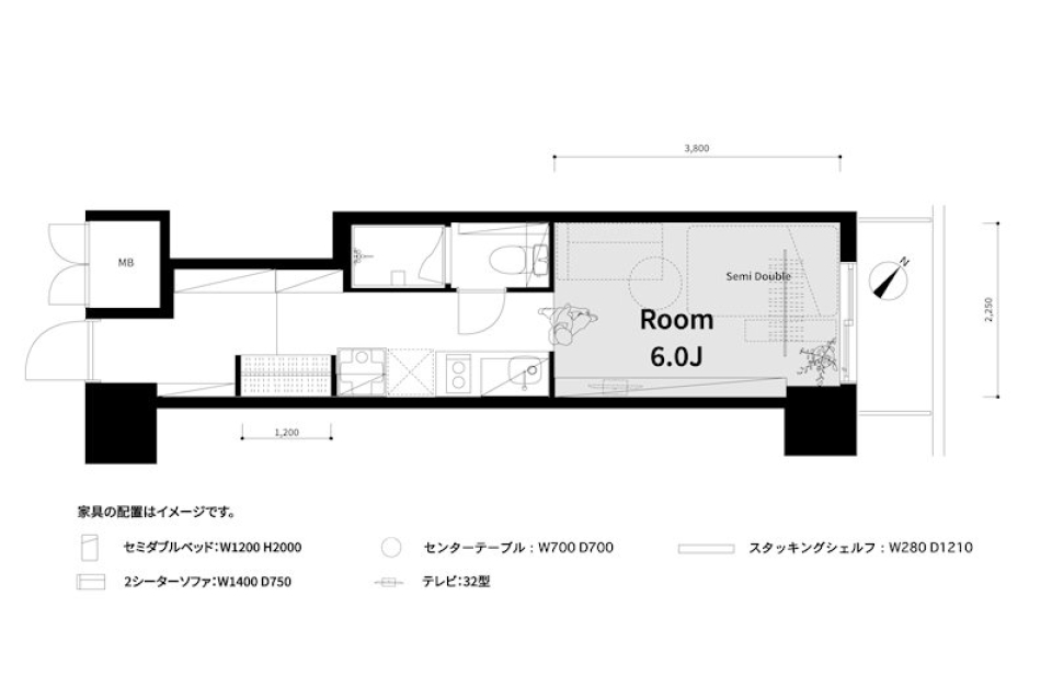 ヴィンテージデニムの間取り図