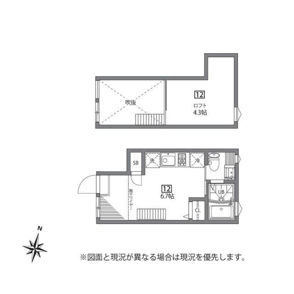 おしゃれなロフトライフを楽しもうの間取り図