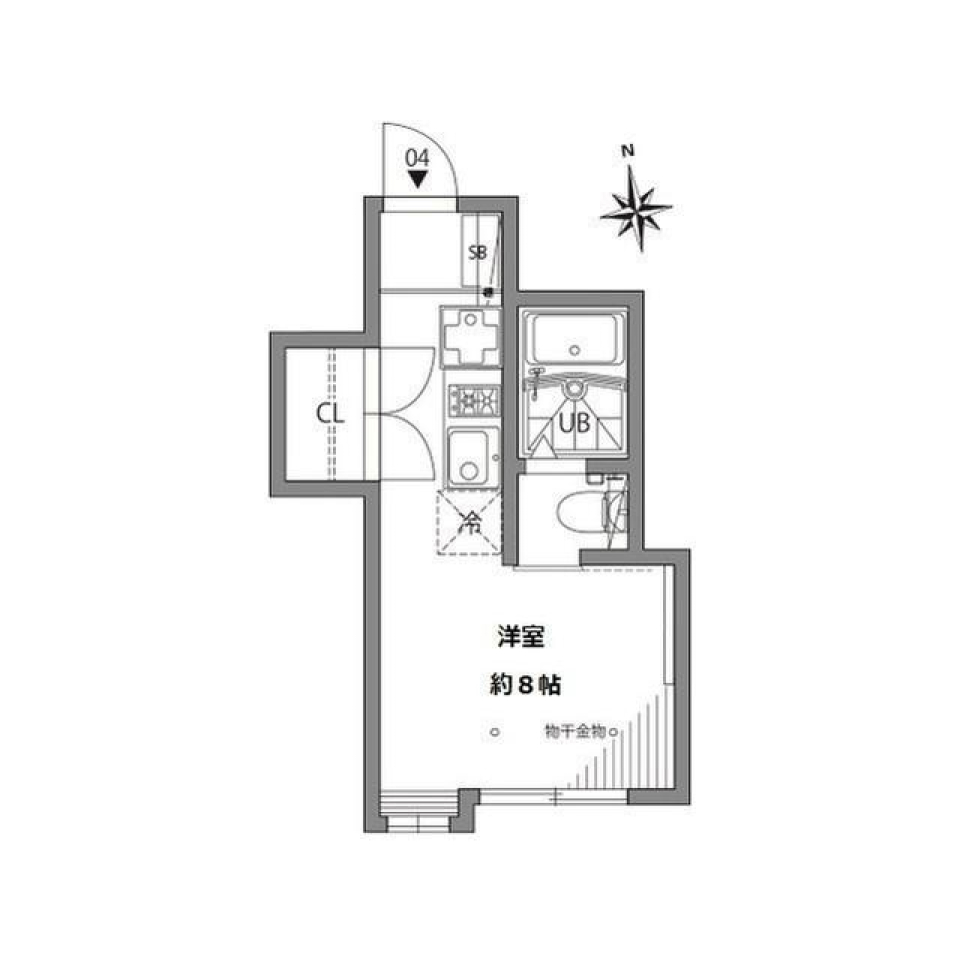 グランエッグス下丸子　04号室の間取り図